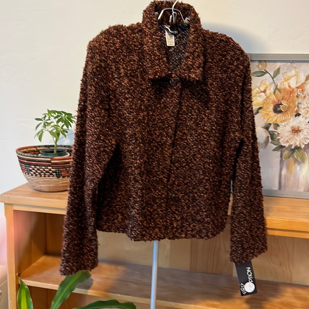 Vintage first option knitted evening sweater. Size large